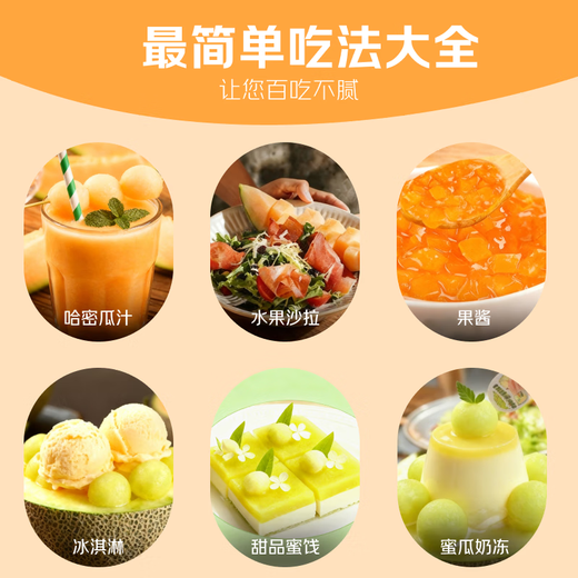 正宗哈密瓜西州蜜大果甜瓜新鲜采摘蜜瓜脆甜多汁整箱 哈密瓜1.5-2斤