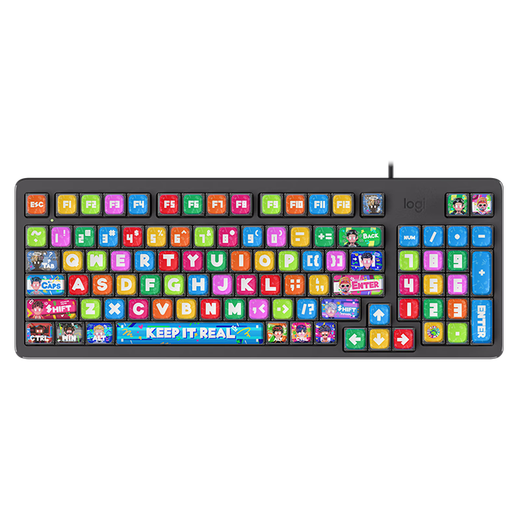 罗技（Logitech）K848机械键盘有线游戏电竞AI全键热插拔客制化DIY个性化PDT键帽电脑办公键盘 K848黑色+Rapper联名键帽