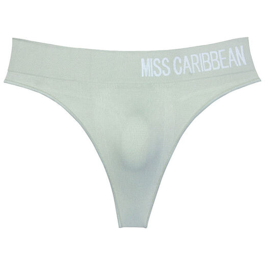 Men's underwear mid-high waist sports fitness thong large size sexy seamless breathable U convex bag thong white XL135-155Jin Jin equals 0.5 kg