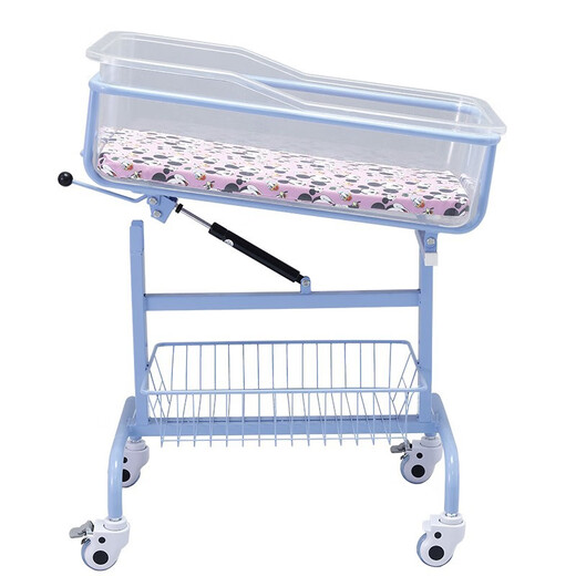 The same model as the hospital's confinement center crib, removable tilting medical stroller, anti-spitting newborn baby bed, stainless steel crib + free mosquito net + mat