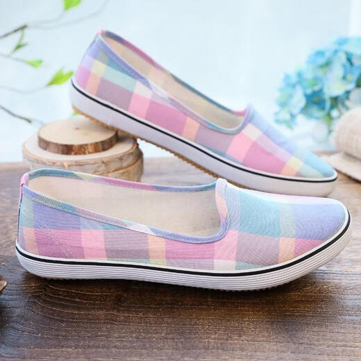 Alte Peking-Stoffschuhe Frauenschuhe für den Frühling Neue vielseitige, rutschfeste Sohle lässige, atmungsaktive Leinwand Single-Schuhe Rindfleisch Sehnen Sohle 902 Pulver (Schuhgröße ist zu groß) 39