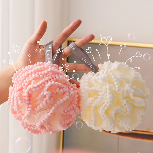 Super soft bath ball for pet bath. Bath ball that does not fall apart. Dual-purpose bath ball for cats and dogs. Soft bath ball - pink - 1 piece.