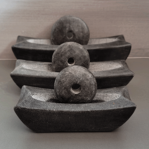 Ancient grinder stone tea grinder Song Dynasty grinder medicine mortar grinder old-fashioned tea powder grinding matcha natural Chinese medicine 20 cm lychee noodles