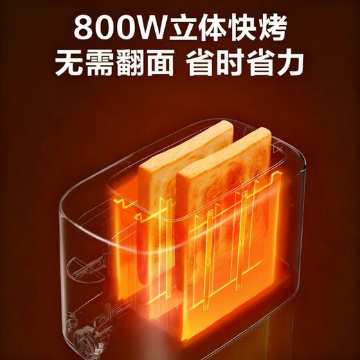 SMVP German toaster household slice heating sandwich small fully automatic breakfast machine toaster toaster fully automatic four-piece two-piece multi-function glossy white (with dust cover)