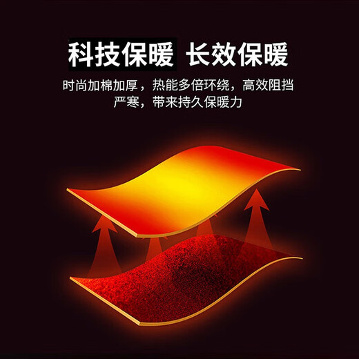 Wassup Sohot trendy brand down jacket men's short winter cotton coat plus cotton thickened warm jacket black XL