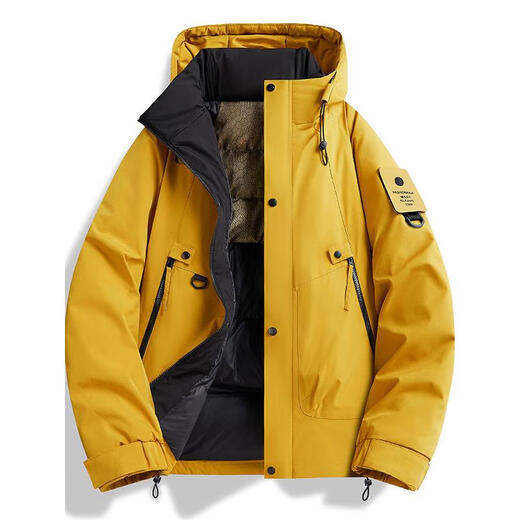 Semir cotton coat winter new trendy brand thickened warm and cold winter hooded windproof cotton coat outdoor men and women XTFS-XTMYD90 black XL