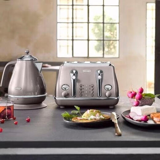 Y&ODelonghi/Delonghi toaster 4 slices Toaster fully automatic toaster heating breakfast machine cream white 4 slices