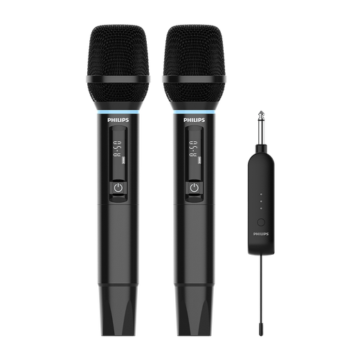Philips (PHILIPS) Portable Wireless Universal Microphone Handheld Karaoke Microphone Sound Card Audio Performance Speech UHF High-Fidelity Karaoke Wireless Microphone High-Fidelity Sound Quality Conference Support