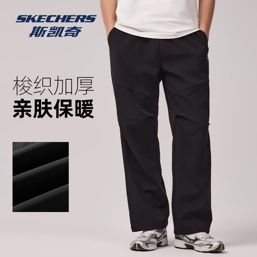 Skechers Casual Pants Men's Pants 2025 Autumn and Winter New Paratrooper Pants Loose Warm Straight Pants Outdoor Three-Proof Sports Pants