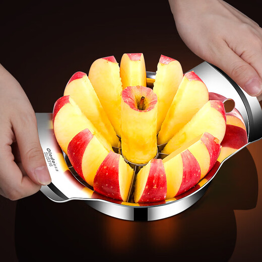 Oraldo 316 stainless steel apple corer household fruit cutter multifunctional slicing and fast cutting fruit mold large size can cut 12 pieces 5 fruit forks