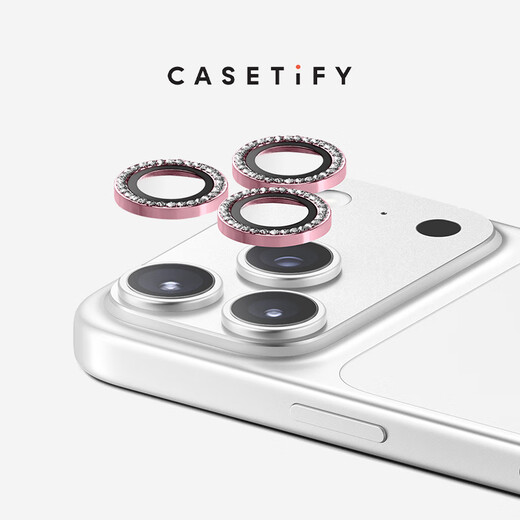 CASETIFY HD mobile phone lens protective film shiny lens film suitable for iPhone17/16/15 Air/Plus/Pro/Max shiny lens film-Sakura Pink iPhone 17Pro & 17 ProMax