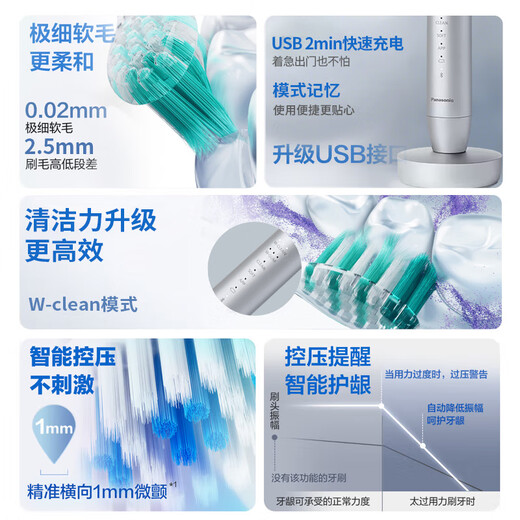 Panasonic DT88-K High-End-Technologie mit zwei aus Japan importierten Motoren, zwei Schallvibrationen, neue elektrische Zahnbürste von Doltz Premium, effizientes Reinigungsgeburtstagsgeschenk für Freund und Freundin