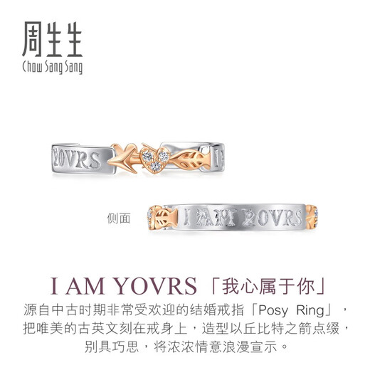 Chow Sang Sang Colored Gold Ring Museum Series 18K Gold One-Shot Diamond Ring 93324R Pricing 08 Circles