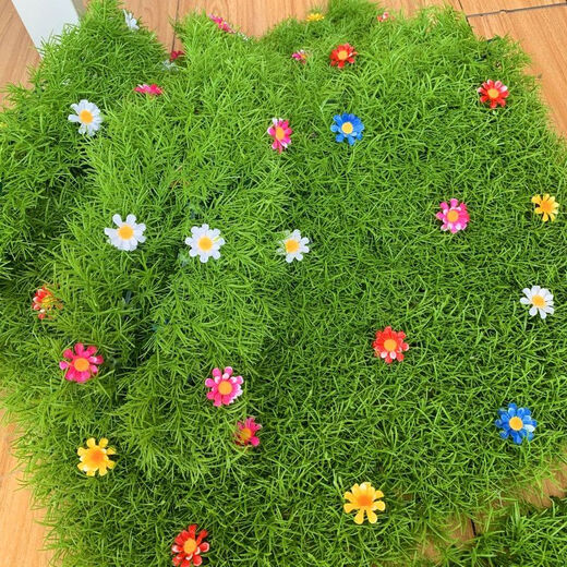 Imitation lawn, fake green plants with flowers, partitions, plant walls, plastic decorations, green turf mats, carpets, landscaping furnishings, window sills, 40 cm wide