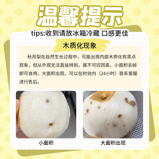 Jingxiansheng Shandong Laiyang Qiuyue Pear Net weight 8Jin Jin is equal to 0.5kg Single fruit 300g+ Self-operated fruit Straight from the source