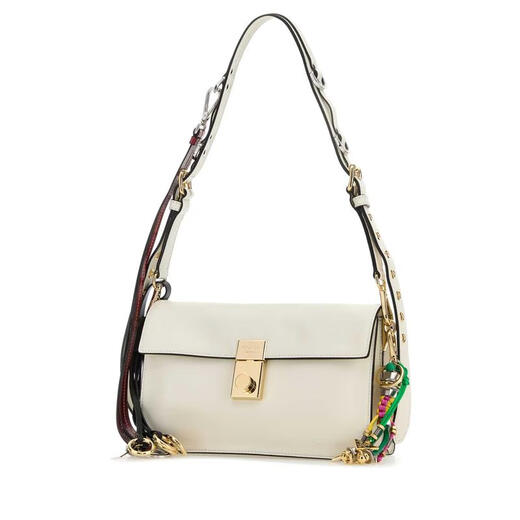 PRADA SS26 Luxury Women's SOUND White Leather Small Soft Shoulder Bag WHITE One Size