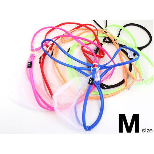 PYONGRAINS men's string thong mesh high elastic fine mesh pocket JJ exposed transparent thong mesh inner black S