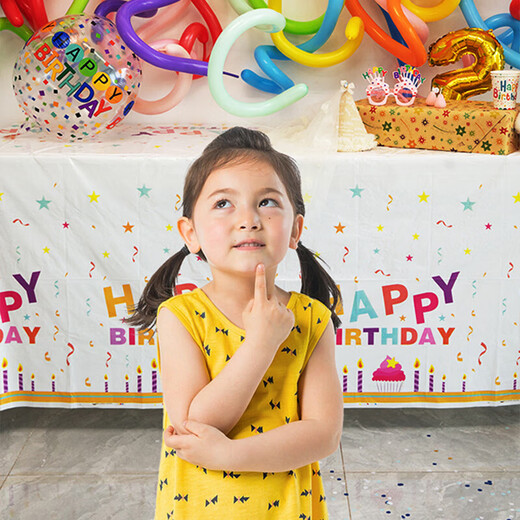 Guangdola birthday tablecloth disposable decoration ins style boys and girls birthday scene layout waterproof and oil-proof party tablecloth