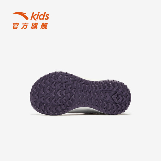 ANTA children's cotton shoes for girls Quye 25 autumn and winter new outdoor leather and velvet warm trendy color matching fashionable cotton shoes Mushan purple/grass white gray/cherry red paint color-1 30 shoe inner length 18.5cm