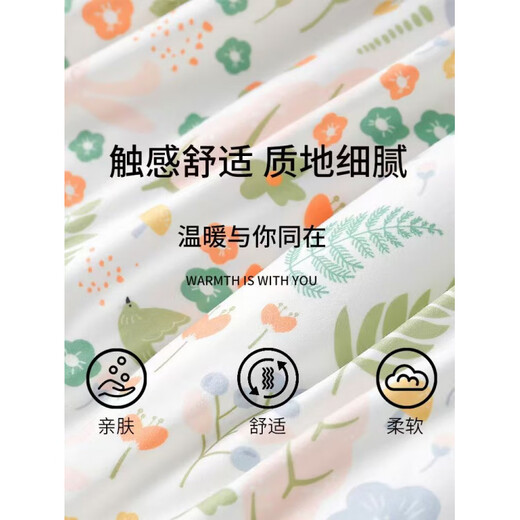 Disney Baby Windproof Jacket for Spring, Autumn and Winter Outings with Velvet Blanket for Boys and Girls, New Year's Eve Festive Jacket, Baby Cloak, Blossoms (Cotted, Thickened, Reachable) 100 One Size (Suitable for 0-6 years old)