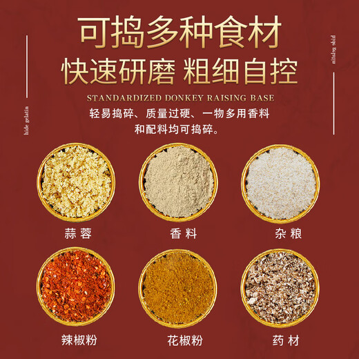 Jatu Rui Shandong old bluestone stone mortar garlic masher household garlic masher masher pot medicine pot mortar old bluestone large diameter 13*13 cm pure handmade stone mortar with lid