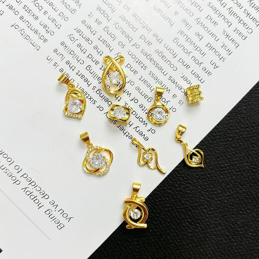 Xingyin Old Phoenix Quality 18K Gold Pendant Women's Gold Necklace Single Pendant Single Pendant Without Chain Au750 Yellow 18k Gold Pendant Crown