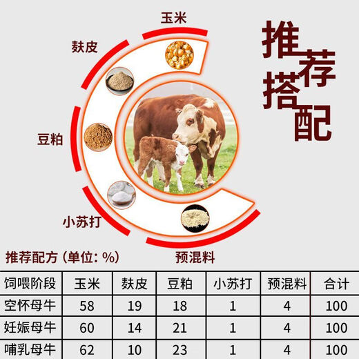 OIMG British-American cow feed, special feed for breeding cows, trace element additives, cow premix, beef cattle premix, 10 get 1 free