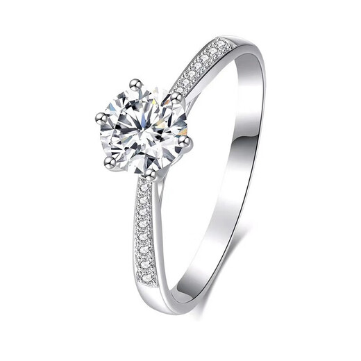 AVHE 18K gold set with artificially cultivated diamond ring, wedding ring, artificial diamond ring for women, wedding gift for Chinese Valentine's Day pairing ring, platinum crown micro-setting - diamond 2 carats, VVS clarity, number 9-20 circle can be remarked