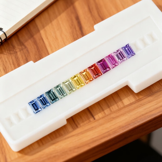 Private Jewelry Natural Colored Treasure 1.45 Carat Colored Sapphire Pendant 18K Gold Diamond Necklace Passepartout Rainbow Color Version (Gold Color) Chain Not Included