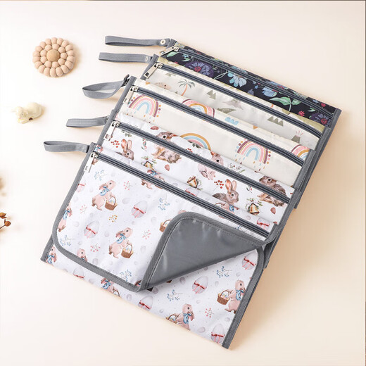 Mother and baby diaper supplies portable waterproof baby changing pad diaper bag multifunctional baby changing diaper rainbow 1 pack