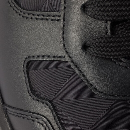 PRADA/Prada Gift Men's Cow Leather and Nylon High Top Sneakers Shoes Black-New 39.5 (5.5)