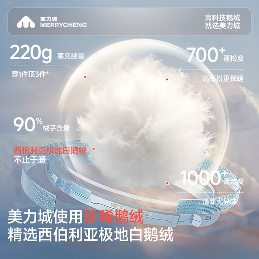 Meili City Tan Jianci's same style warm swan series puff short down jacket women's trendy casual style Korean version new 007 Berlin Blue S