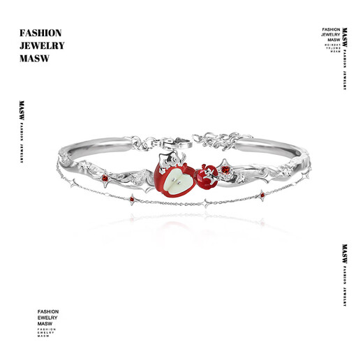 Ma Xiu MASW Fairy Tale Apocalypse Sweet Sliced Apple Bracelet 2025 New Double Layer Bracelet for Women One Bracelet