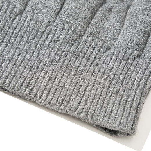 JASONWOOD American retro old money style sweater men's autumn and winter Henry collar POLO shirt fake two-piece sweater Gray M 160-165CM 90-105Jin Jin equals 0.5 kg