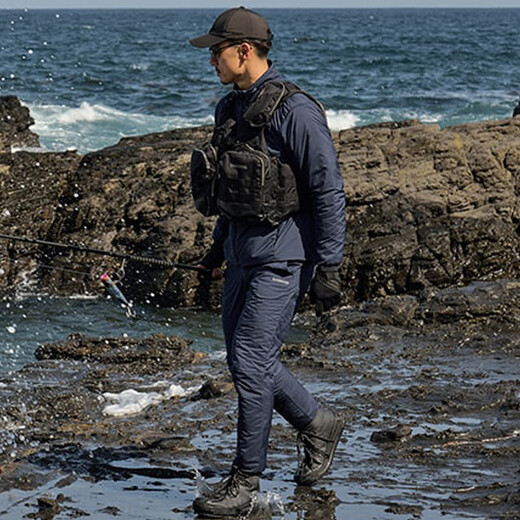 SHIMANO 25 models WP-066Y fishing pants, winter boat fishing, iron plate rock shore fishing insulation pants, black-M size (produced in Vietnam)