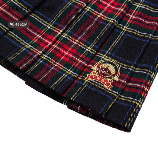 Teenie Weenie Kids Bear Children's Wear 26 New Girls Baby College Plaid A Version Pleated Skirt Mixed Color 130cm
