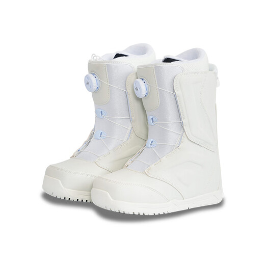 SUSIEBAY quick wear snowboard shoes for men and women with smooth flat pattern for beginners adult non-slip warm ski equipment ski boots white 39