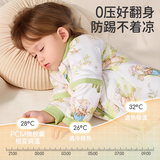 JOYNCLEON baby sleeping bag autumn and winter constant temperature children's split-leg sleeping bag anti-kicking quilt thickened blue 90 jsd190290