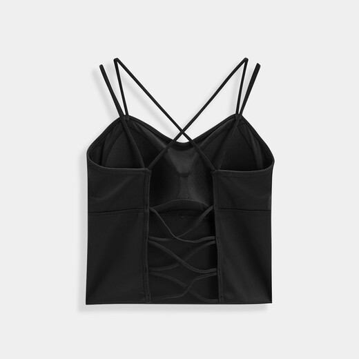 IEF/Aiyifu 2025 new cross backless beauty suspender chest pad wears camisole top inside and outside black L