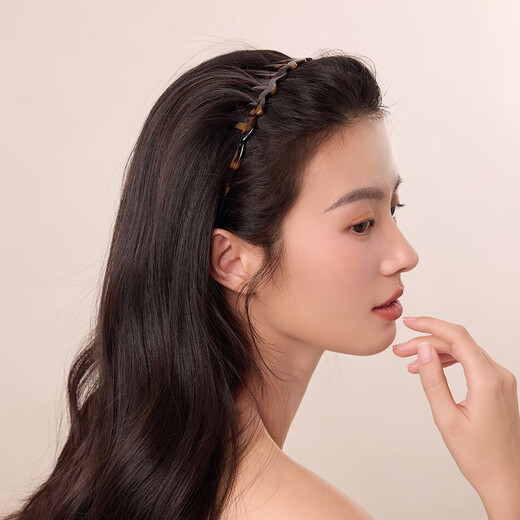 Chimera (CHIMERA) retro acetate plate wavy hair hoop that does not stretch over the head, high head, non-slip face wash hairpin girl birthday gift