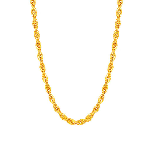 Shuibei gold 18K gold twist necklace pendant birthday anniversary gift for friends and family 18K twist necklace gold weight about 3 grams + more refunds or less compensation