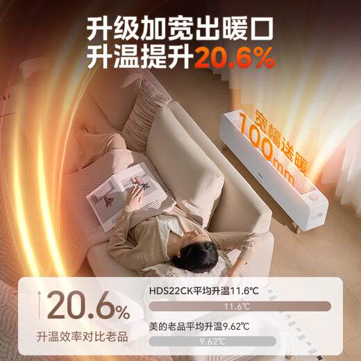 Midea graphene baseboard heater household electric heater bathroom waterproof mobile floor radiator large area heating artifact whole house heating bedroom store manager recommended graphene quick heating for both home and bath use mechanical baseboard heater