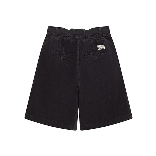 Teenie Weenie Bear Women's Simple Casual Pants 2025 Autumn New Flower Bud Waist Work Wear Velvet Shorts Gray L