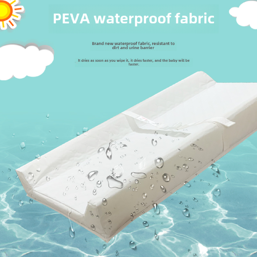 Baby changing pad table touch massage table baby changing pad diaper table waterproof diaper left and right protective white cloth pad + striped cloth cover can be suspended 80x43cm