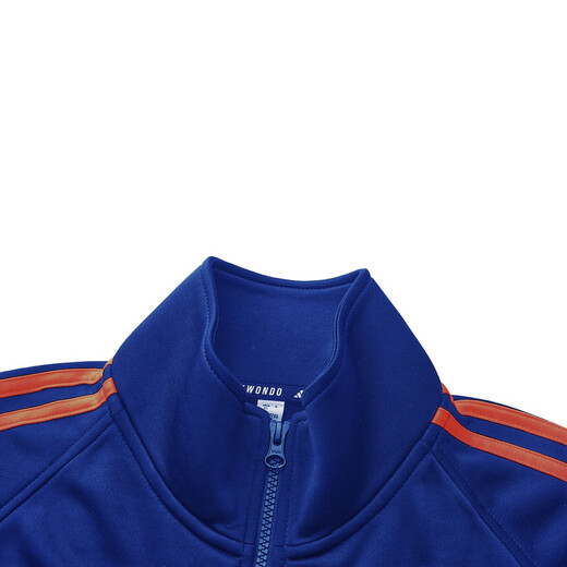 Adidas jacket men's spring and autumn running sports knitted stand-up collar jacket outdoor sportswear blue orange L
