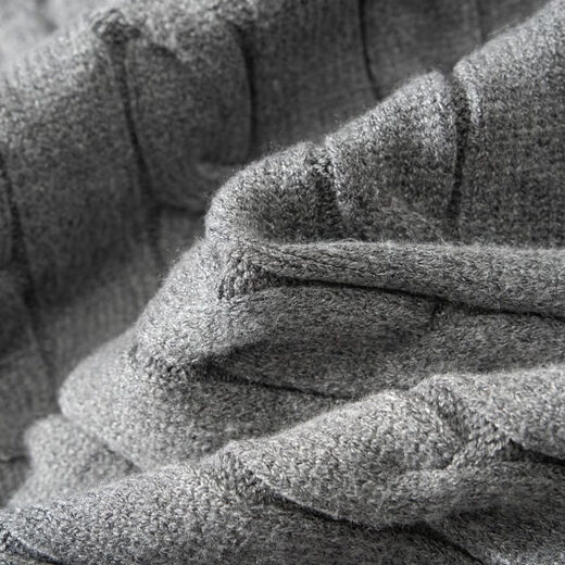 JASONWOOD American retro old money style sweater men's autumn and winter Henry collar POLO shirt fake two-piece sweater Gray M 160-165CM 90-105Jin Jin equals 0.5 kg