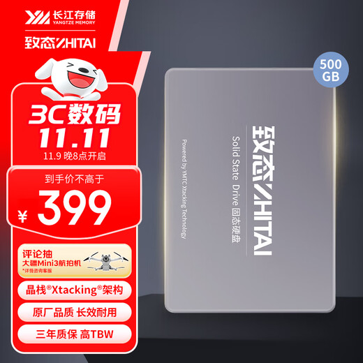 ZhiTai Yangtze Storage 500 GB SSD-Solid-State-Laufwerk SATA 3.0-Schnittstelle SC001 XT-Serie
