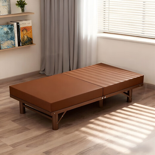 Dunhui exports Japanese quality folding bed for home use, office lunch break bed storage folding bed, hotel extra bed, blue gray multi-layered coconut palm mat, width 80, length 200cm