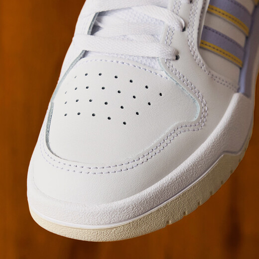 Adidas ENTRAP American campus style sports youthful retro basketball style sneakers for men and women Adidas white/yellow/blue 36