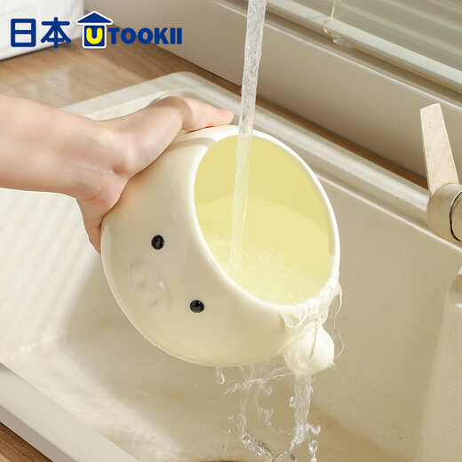 Imakara ceramic lard oil tank food grade high temperature resistant storage tank household tank special container with lid oil basin lard tank ceramic oil storage tank with stainless steel filter + spoon + lid 1600ml